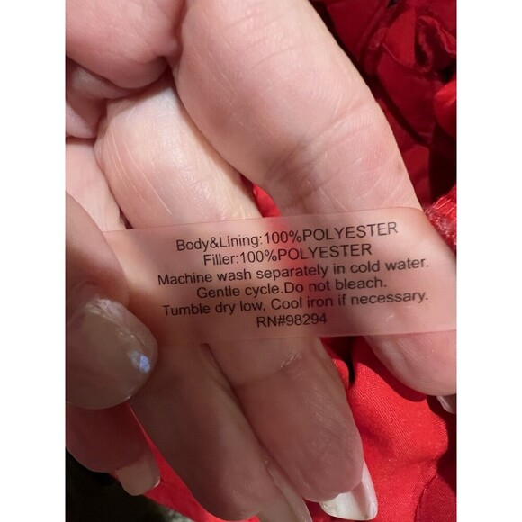 NWT Onque Casual red and black Polka Dot quilted lightweight Zip Front vest L - Picture 6 of 7